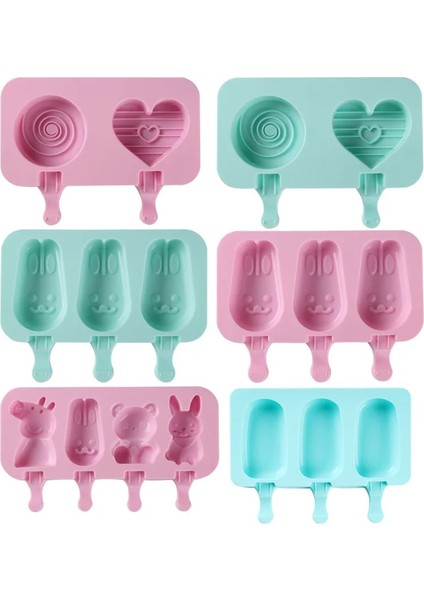 50 Adet 2023 Yeni Dondurma Silikon Kalıp Aşk ve Hayvan Şekli Sevimli Buz Küpü Makinesi Sopa ve Kapaklı Ev Yapımı Buz Kalıbı Mutfak Aletleri (Yurt Dışından) fiyatları