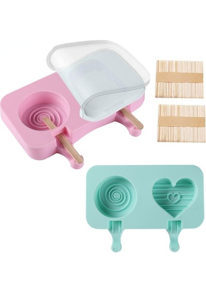 50 Adet 2023 Yeni Dondurma Silikon Kalıp Aşk ve Hayvan Şekli Sevimli Buz Küpü Makinesi Sopa ve Kapaklı Ev Yapımı Buz Kalıbı Mutfak Aletleri (Yurt Dışından) modelleri