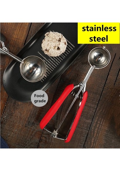 Balck Seti 3 Adet Kurabiye Kepçesi Dondurma Kepçe ile Tetik Serbest Bırakma Anti Kayma Paslanmaz Çelik Kurabiye Hamuru Kepçe Ev Mutfak Aksesuarları (Yurt Dışından) modelleri