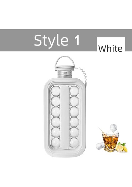 Beyaz Taşınabilir Silikon Buz Topu Yapma Su Isıtıcısı, Yaratıcı Buz Küpü Kalıp, Mutfak Bar Aletleri, Buz Hokeyi Kafes Aracı, 2'si 1 Arada (Yurt Dışından)