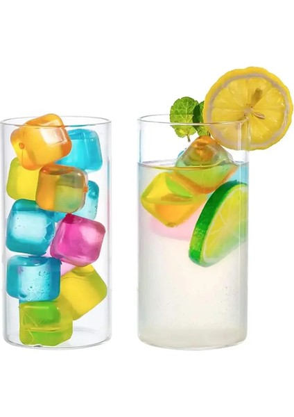 C 20 Adet Yeniden Kullanılabilir Buz Küpü Kalıp 3D Buz Küpü Çok Renkli Soğutma Aracı Renkli Kare Plastik Buz Küpü Dondurulabilir Buz Küpü (Yurt Dışından) modelleri