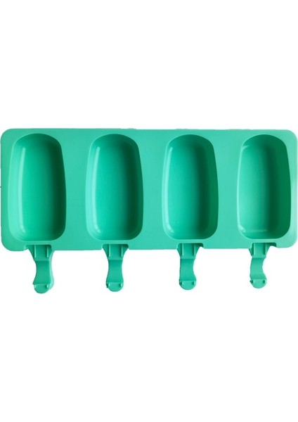 Yeşil Dondurma Evrensel Silikon Kalıp Oval Buz Popsicle Kalıpları Dıy Buz Pop Kalıp Tatlı Buz Kalıbı Ev Yapımı Aracı Kek Pişirme (Yurt Dışından)