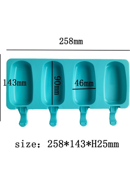 Yeşil Dondurma Evrensel Silikon Kalıp Oval Buz Popsicle Kalıpları Dıy Buz Pop Kalıp Tatlı Buz Kalıbı Ev Yapımı Aracı Kek Pişirme (Yurt Dışından) modelleri