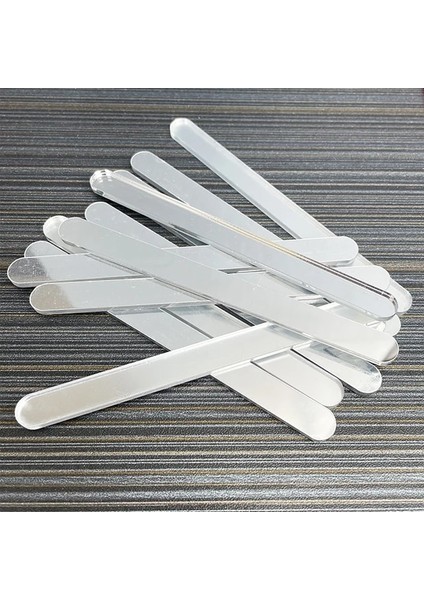 Ayna ile Gümüş 11CM 10PC 11CM Dondurma Çubukları Akrilik Koruyucu Film ile Dondurma Çubuğu Çocuklar Dıy Dondurma Çubukları El Sanatları Dondurma Çubuğu Kalıp (Yurt Dışından)