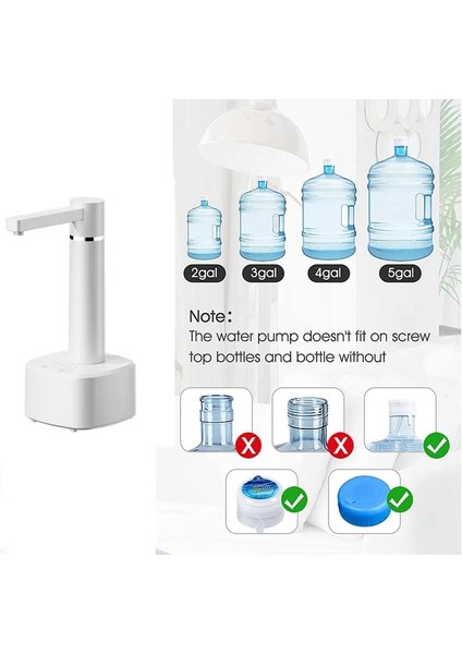 Beyaz Akıllı Masaüstü Su Pompası Namlulu Su Sebili Ayrılabilir Otomatik Su Sebili Su Sebili USB Şarj (Yurt Dışından) modelleri