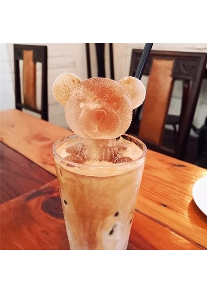 Ayı C Buz Küpü Makinesi Küçük Ayı Köpek Kafatası Tepsisi Dondurma Silikon Kalıp Serin Kalıp Viski Şarap Форма Для Льда Силиконовые Формы Формы (Yurt Dışından) fırsatları