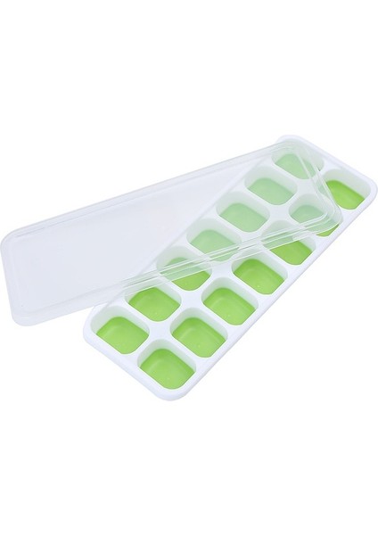 Yeşil Silikon Buz Küpü Kalıp Büyük Kapasiteli Buz Kalıbı Kalıp Yeniden Kullanılabilir Gıda Sınıfı Buz Yapım Makinesi Kapaklı Popsicle Kalıp (Yurt Dışından)