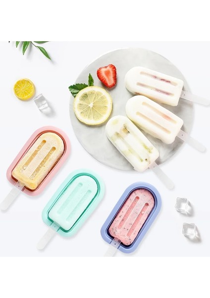 Pembe Yaratıcı Popsicle Kalıpları Yeniden Kullanılabilir Silikon Dondurma Kalıpları Dıy Ev Yapımı Buz Bar Popsicle Makinesi Parti Bar Dekor Için Kolay Bırakma (Yurt Dışından) fiyatları