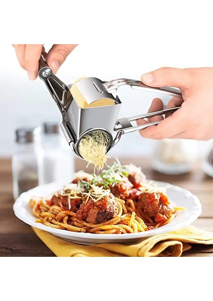 Peynir Rendesi Döner Peynir Tıraş Makinesi Sebze Rendesi Paslanmaz Çelik Peynir Rendesi Parçalayıcı Kesici Öğütücü 3 Davul Bıçaklı (Yurt Dışından) fiyatları