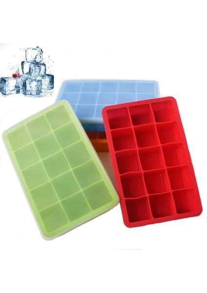 Turuncu Kapaksız 15 Izgara Silikon Küp Kalıp Büyük Silikon Buz Tepsisi Kalıp Buz Küpü Yapımcısı Kalıp Toksik Olmayan Dayanıklı Bar Pub Şarap Buz Blokları Yapımcısı (Yurt Dışından) fiyatları