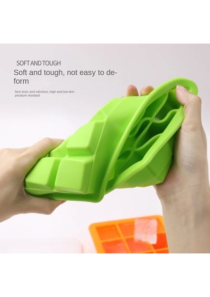 Turuncu Kapaksız 15 Izgara Silikon Küp Kalıp Büyük Silikon Buz Tepsisi Kalıp Buz Küpü Yapımcısı Kalıp Toksik Olmayan Dayanıklı Bar Pub Şarap Buz Blokları Yapımcısı (Yurt Dışından) modelleri