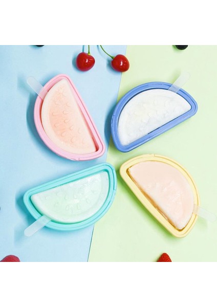 Sarı 1 Adet Dıy Ev Yapımı Buz Popsicle Kalıp Meyve Serisi Kapaklı Karpuz Silikon Dondurma Kalıp Mutfak Gereçleri Dondurma Araçları (Yurt Dışından)