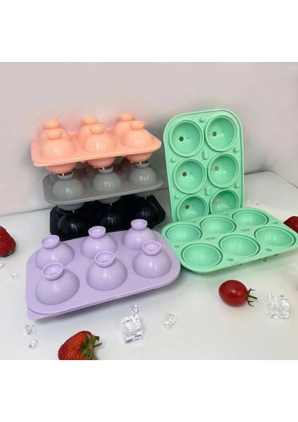 Eski 6 Top Buz Topu Makinesi Silikon 3D Büyük Büyük Yuvarlak Küre Yüksek Top Buz Şekli Küp Kalıp Tepsisi Viski Için (Yurt Dışından) indirimleri