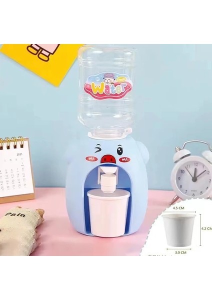 Mavi Piglet Mini Su Sebili Bebek Oyuncak Içme Suyu El Basın Su Şişesi Pompası Soğutucu Gerçekçi Sevimli Çocuk Cosplay Sahne (Yurt Dışından)