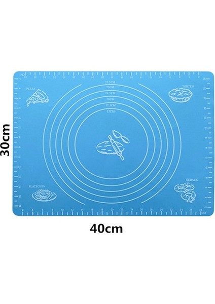 30X40 cm Mavi Silikon Pişirme Paspasları Hamur Pasta Yapışmaz Makinesi Tutucu Mutfak Alet Pişirme Araçları Mutfak Aksesuarları Pişirme Aksesuarları (Yurt Dışından)