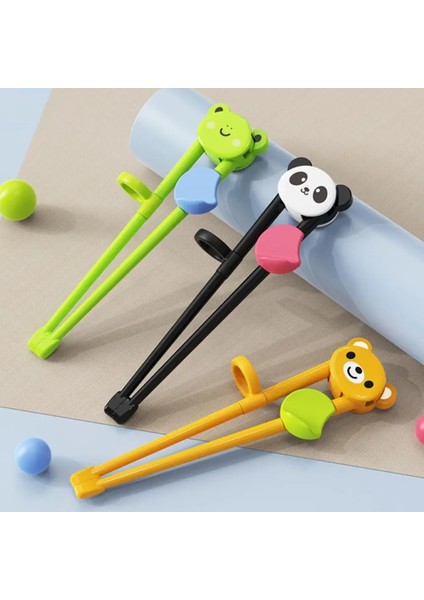 Yeşil 1 Çift Çok Renkli Sevimli Ayı Panda Kedi Öğrenme Eğitim Çubuklarını Çocuklar Çocuklar Için Çin Çubuklarını Öğrenci Hediyeler (Yurt Dışından)