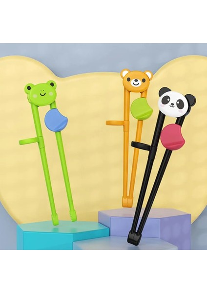 Yeşil 1 Çift Çok Renkli Sevimli Ayı Panda Kedi Öğrenme Eğitim Çubuklarını Çocuklar Çocuklar Için Çin Çubuklarını Öğrenci Hediyeler (Yurt Dışından) indirimleri