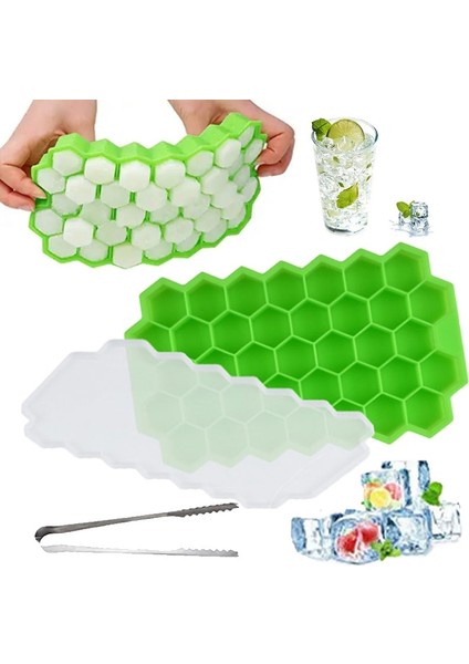 Yeşil Kapak Yok Yaratıcı 37 Kavite Petek Buz Küpü Makinesi Yeniden Kullanılabilir Tepsiler Silikon Buz Küpü Kalıp Çıkarılabilir Kapaklı Bpa Ücretsiz Buz Kalıbı (Yurt Dışından) fiyatları