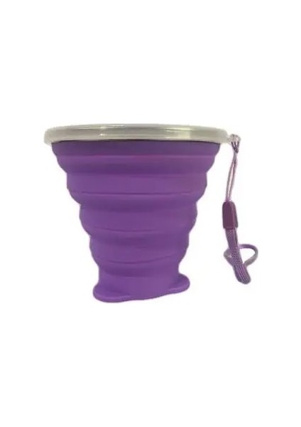 Mor 270ML 270ML Katlanır Bardaklar Bpa Ücretsız Gıda Sınıfı Su Bardağı Seyahat Silikon Geri Çekilebilir Renkli Taşınabilir Açık Kahve Handcup Malzemeleri (Yurt Dışından)