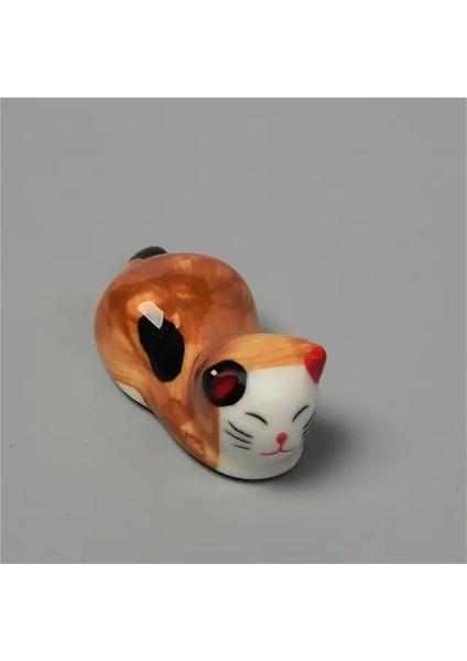 02 Yaratıcı Japon Çubuklarını Tutucu Şanslı Kedi Çatal Bıçak Takımı Standı Seramik Kaşık Çatal Dinlenme Servet Kedi Kaşık Standı Mutfak Depolama (Yurt Dışından)