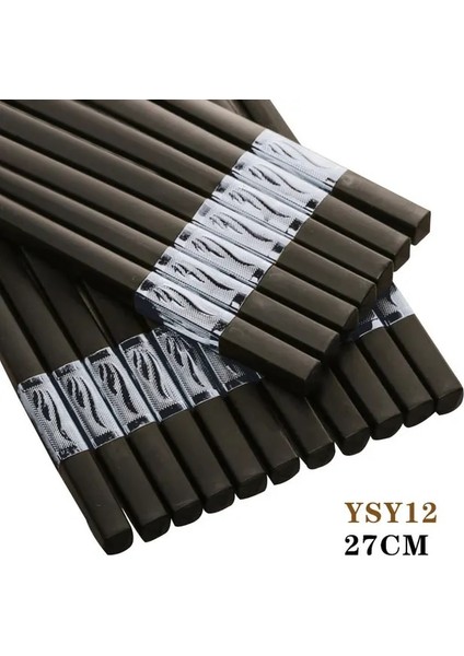 12 10 Çift/japon Alaşım Yemek Çubukları Sofra Kaymaz Yeniden Kullanılabilir Suşi Çubukları Kore Ev Mutfak Eşyaları Yemek Çubukları (Yurt Dışından)