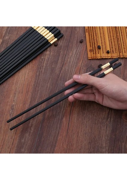 12 10 Çift/japon Alaşım Yemek Çubukları Sofra Kaymaz Yeniden Kullanılabilir Suşi Çubukları Kore Ev Mutfak Eşyaları Yemek Çubukları (Yurt Dışından) fırsatları