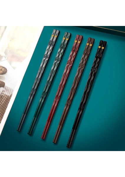 5 Pairs Siyah cc 5 Pairs Çin Japon Çubuklarını Suşi Çubukları Kore Çubuklarını Yeniden Kullanılabilir Alaşım Çubuklarını Mutfak Sofra Aracı Aksesuarları (Yurt Dışından) modelleri