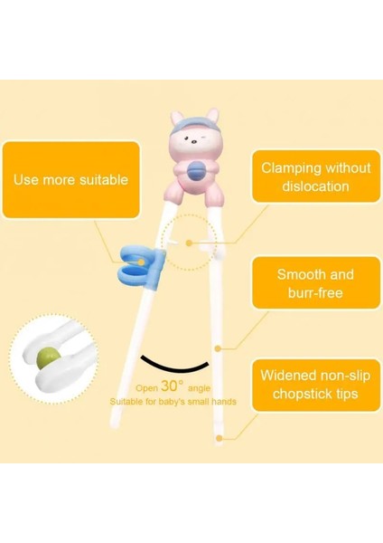 Fil Bebek 1 Çift Karikatür Hayvan Kafası Çubuklarını Çocuk Yeme Eğitim Çubuklarını Bebek Güvenliği Öğrenme Çubuklarını Yeniden Kullanılabilir Sofra 2021 (Yurt Dışından) modelleri