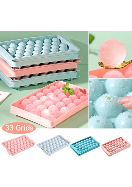 PINK-3X21X21CM 33/37 Buz Kozası Hokeyi Pp Kalıp Dondurulmuş Viski Topu Popsicle Buz Küpü Tepsi Kutusu Lolipop Hediye Yapımı Mutfak Aletleri Aksesuarları (Yurt Dışından) fırsatları