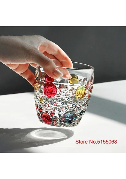 B1 201-380ML Yeni Italya Elle Çizilmiş Kristal Kontrast Renk Highball Cam Kokteyl Su Içme Bardakları Eski Moda Viski Bardağı Şarap Tumbler (Yurt Dışından) indirimleri