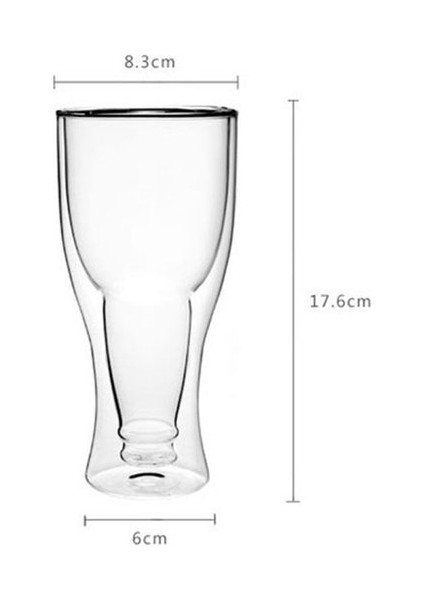 Temizle 201-300 ml Çift Duvar Yalıtımlı Cam Bardak 350 ml Highball Cam Bardak Bira Limonata Buzlu Çay Kokteyl Mojito Karışık Içecekler (Yurt Dışından)