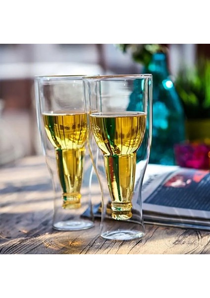 Temizle 201-300 ml Çift Duvar Yalıtımlı Cam Bardak 350 ml Highball Cam Bardak Bira Limonata Buzlu Çay Kokteyl Mojito Karışık Içecekler (Yurt Dışından)