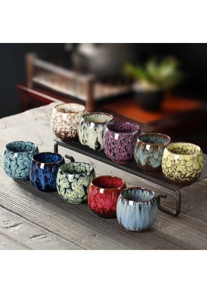 E 1 Adet-80 ml Çin Seramik Çay Bardağı Porselen Kung Fu Çay Bardak Çömlekçilik Drinkware Sofra Kahve Kupa Açık Kamp Için Içecek Bardağı (Yurt Dışından)