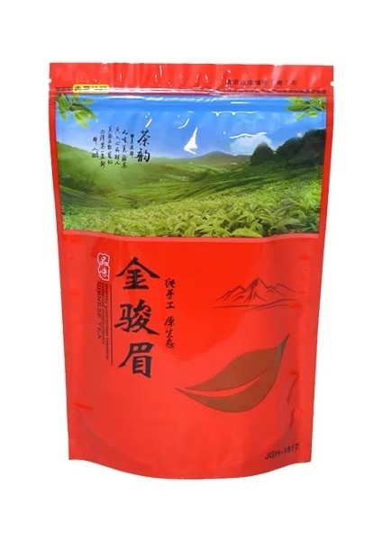 Jin Jun Mei Çanta 250G Çin Jin Jun Mei Siyah Çay Lapsang Souchong Kağıt Fermuarlı Çanta Mühürlü Kendinden Destekli Hıçbır Ambalaj Çantası (Yurt Dışından)