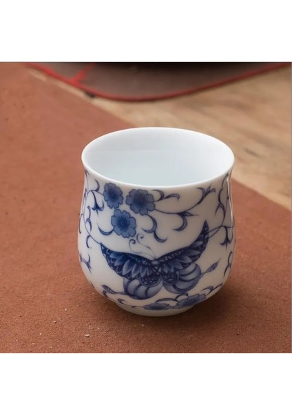 E 180 ml Jingdezhen Japon Tarzı Kung Fu Çay Bardağı Seti Seyahat Çin Porselen Kahve Fincanı Setleri Seramik Kil Çay Servisi Bira Bardağı 180 ml (Yurt Dışından)