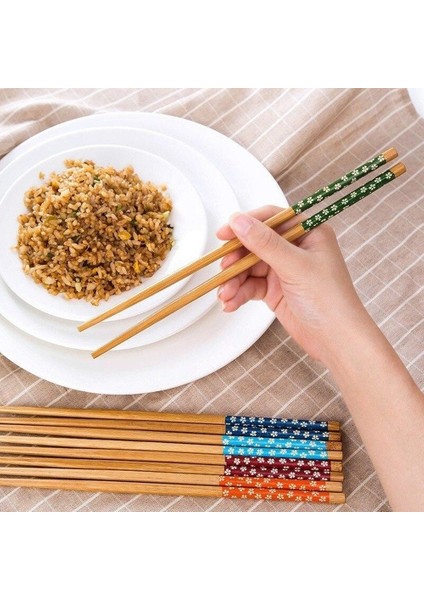 Mavi 1 Çift Doğal Bambu Çubuklarını Yeniden Kullanılabilir Geleneksel El Yapımı Çin Klasik Ahşap Çubuklarını Suşi Mutfak Aracı 24 cm Tencere (Yurt Dışından) indirimleri