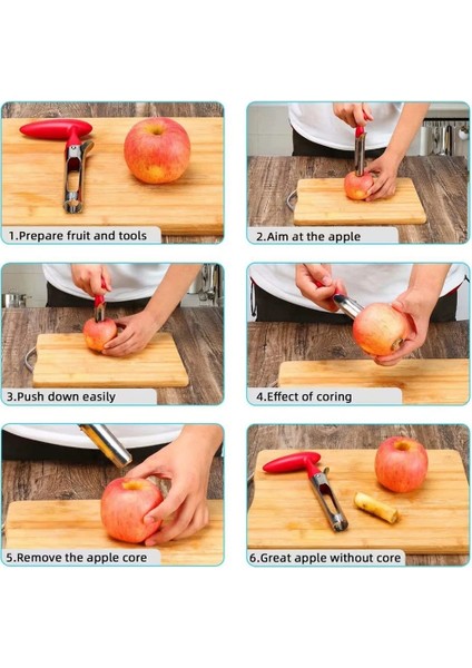 Gri Elma Oyacağı - Armut, Biber, Fuji, Honeycrisp ve Gala Için Kullanımı Kolay Dayanıklı Elma Oyacağı Sökücü - En Iyi Mutfak Aletleri (Yurt Dışından) indirimleri