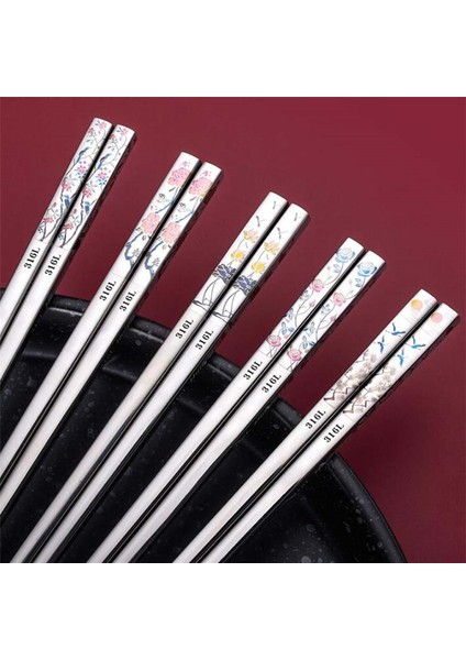 Lotus 27 cm Paslanmaz Çelik Kaymaz Uzun Çubuklarını Ev Kalıp Geçirmez Sofra Şakayık Vinç Gül Tasarım Lazer Gravür (Yurt Dışından)