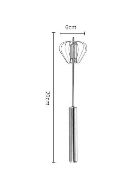 10 Inç 1 Adet Yarı Otomatik Döner Yumurta Çırpıcı Paslanmaz Çelik Manuel Mikser Karıştırıcı Mini Yumurta Blender Mutfak Fırında Çırpma Araçları Araçlar (Yurt Dışından)