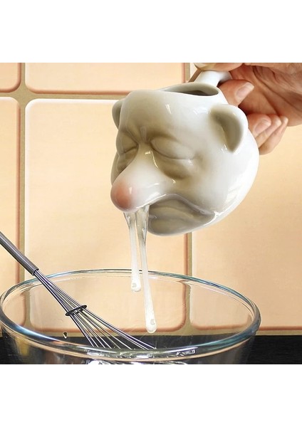 14X9.5X8.5 cm Seramik Yaratıcı Mutfak Eşyaları Sümük Cüce Yumurta Beyaz Ayırıcı Seramik Büyük Burun Beyaz Yumurta Sarısı Filtresi Mutfak Aletleri Yumurta Çırpıcı (Yurt Dışından)