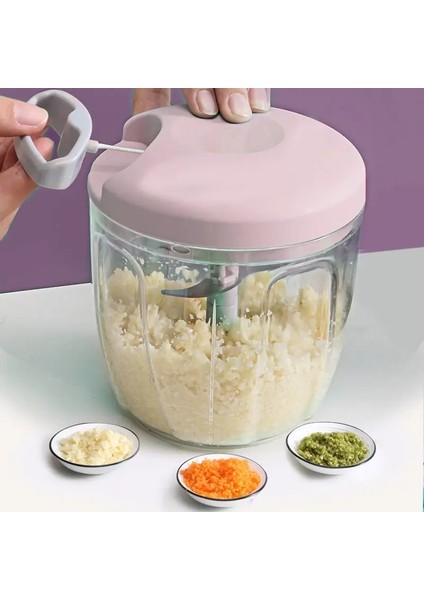 500 ml Mavi 900 ml Çok Fonksiyonlu Yüksek Hızlı Tasarım Havuç Sebze Meyve Büküm Parçalayıcı Manuel Kıyma Makinesi Kıyıcı Sarımsak Kesici Cocina (Yurt Dışından)