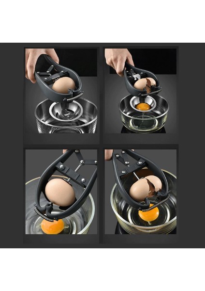 Siyah Paslanmaz Çelik Yumurta Makas Yumurta Beyaz Ayırıcı Kesici Kabuk Açıcı Yumurta Kraker Mutfak Aksesuarları Soyma Araçları Mutfak (Yurt Dışından) fiyatları