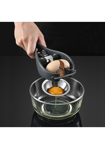 Siyah Paslanmaz Çelik Yumurta Makas Yumurta Beyaz Ayırıcı Kesici Kabuk Açıcı Yumurta Kraker Mutfak Aksesuarları Soyma Araçları Mutfak (Yurt Dışından) fırsatları