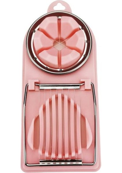 Pembe Yumurta Dilimleyici Yumurta Dilimleme Kesici Seti 3'ü 1 Arada Haşlanmış Yumurta Için Ayrılabilir Tel Kıyıcı Gıda Sınıfı Bpa Ücretsiz Mutfak Malzemeleri Yumurta Kesici (Yurt Dışından)