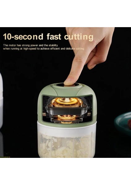 GREEN-250ML Yeni Sıcak 100/250ML USB Mini Kablosuz Elektrikli Sarımsak Ezici Basın Kıyma Sebze Biber Kıyma Makinesi Gıda Kıyıcı Mutfak Aletleri (Yurt Dışından)