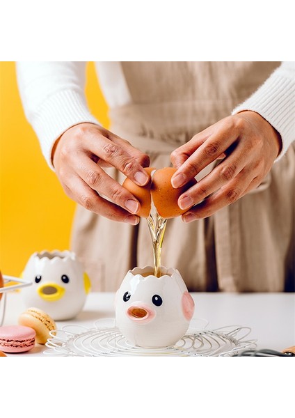 Pembe Sevimli Tavuk Seramik Yumurta Beyaz Ayırıcı Yaratıcı Yumurta Sarısı Protein Ayırıcı Filtre Pişirme Araçları Mutfak Aksesuarları Pratik (Yurt Dışından) fiyatları