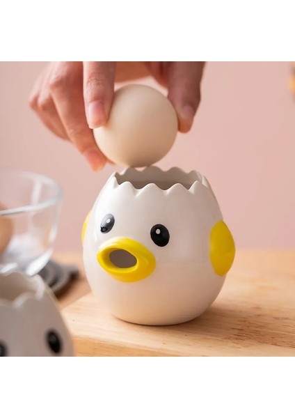 Pembe Sevimli Tavuk Seramik Yumurta Beyaz Ayırıcı Yaratıcı Yumurta Sarısı Protein Ayırıcı Filtre Pişirme Araçları Mutfak Aksesuarları Pratik (Yurt Dışından) indirimleri