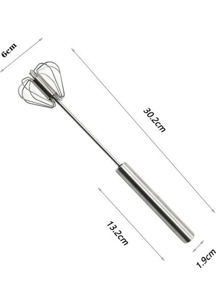 M30.5CM Ev Yarı Otomatik Çırpma Rotasyon 304 Paslanmaz Çelik El Çırpma Mutfak Aracı (Yurt Dışından)