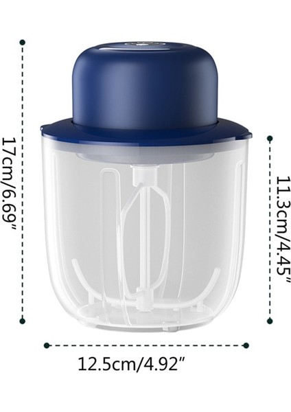 Mavi Otomatik USB Şarj Edilebilir Elektrikli Çırpma Yumurta Çırpıcı Krem Kek Dağıtıcı Ev Bakeware Milk Shaker Mikser Köpürtücü Köpürtücü (Yurt Dışından)