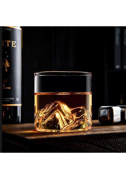 11CM 170ML Japonya 3D Dağ Viski Bardağı Buzul Eski Moda Viski Kaya Bardakları Kokteyl Cam Votka Bardağı Şarap Bira Bardağı Bar Için (Yurt Dışından)